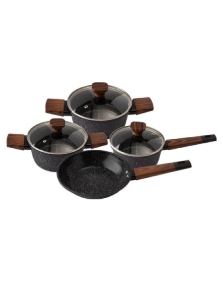 Jogo panela carvalho cerâmica indução 04 pecas - Loja Apolo