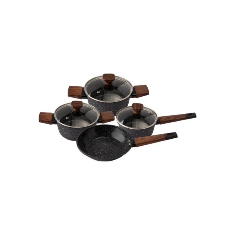 Jogo panela carvalho cerâmica indução 04 pecas - Loja Apolo