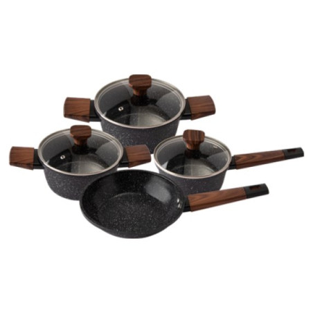 Jogo panela carvalho cerâmica indução 04 pecas - Loja Apolo