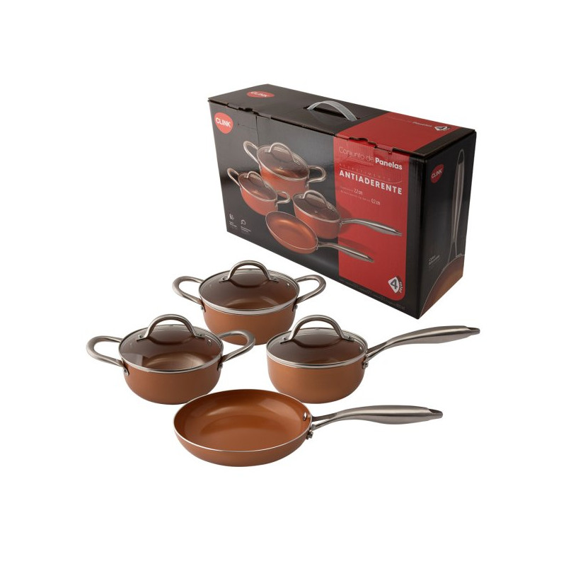 Jogo panela cobre ceramica indução 04 pcs - Loja Apolo Jogo panela cobre ceramica indução 04 pcs - Loja Apolo
