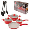 Jogo de panela antiaderente 7 pcs - Loja Apolo