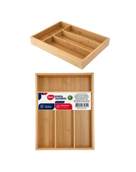 Porta talheres bambu 33cm - Loja Apolo