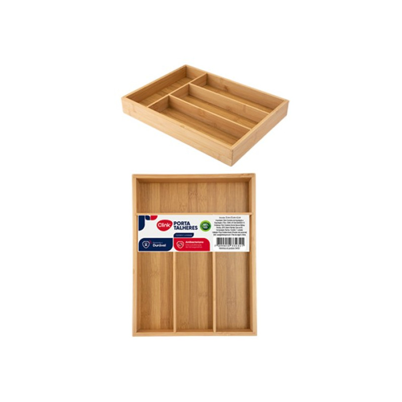 Porta talheres bambu 33 cm - Loja Apolo