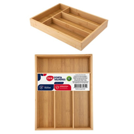 Porta talheres bambu 33 cm - Loja Apolo