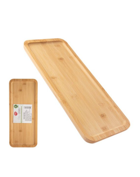 Petisqueira retangular bambu 35.7 cm - Loja Apolo
