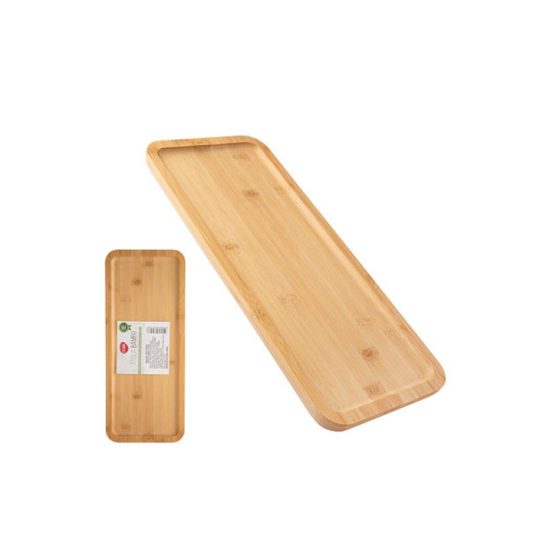 Petisqueira retangular bambu 35.7 cm - Loja Apolo