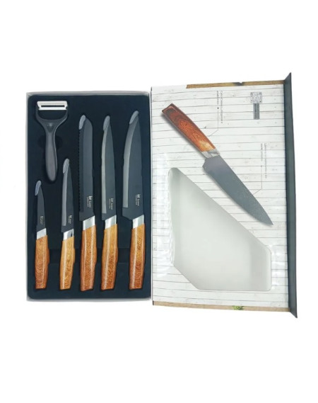 Conjunto de facas Montenegro 6 pecas - Loja Apolo