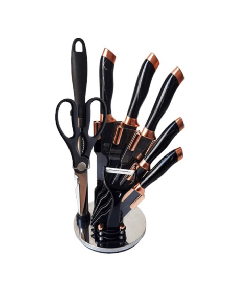 Faqueiro black marble 8pcs - Loja Apolo