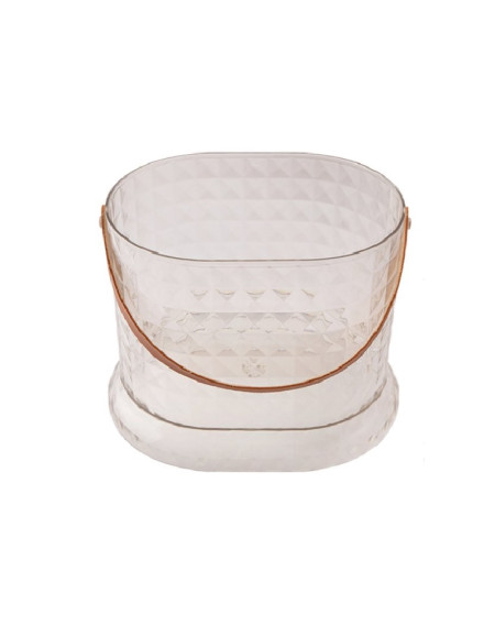 Balde de gelo plastico oval 23 cm - Loja Apolo