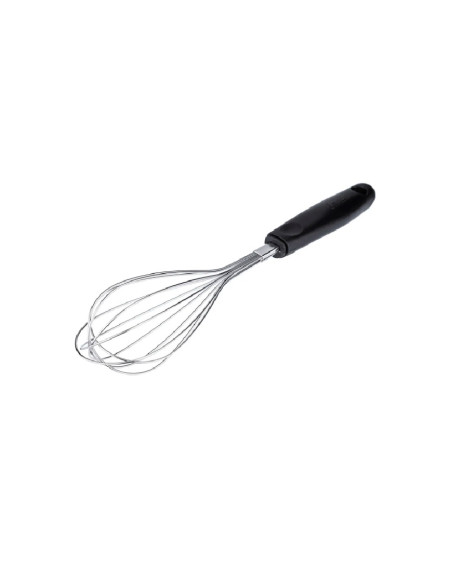 Batedor fouet inox cabo preto 28cm - Loja Apolo