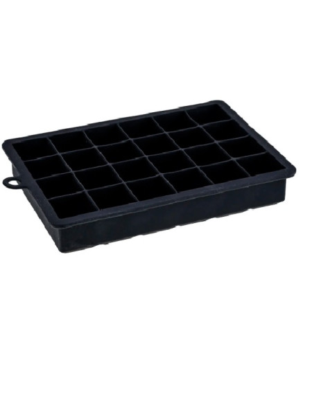 Forma de gelo 24 cubos preto 20X13X3 cm - Loja Apolo
