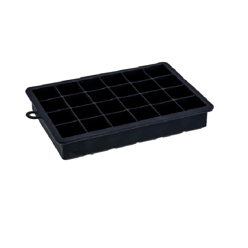 Forma de gelo 24 cubos preto 20X13X3 cm - Loja Apolo Forma de gelo 24 cubos preto 20X13X3 cm - Loja Apolo