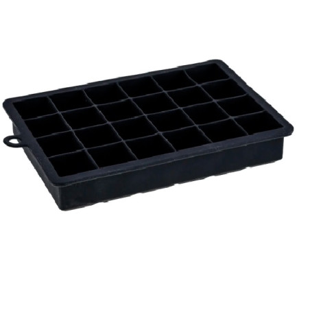 Forma de gelo 24 cubos preto 20X13X3 cm - Loja Apolo