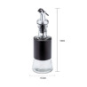 Galheteiro com bico dosador vidro revestimento preto 200 ml - Loja Apolo