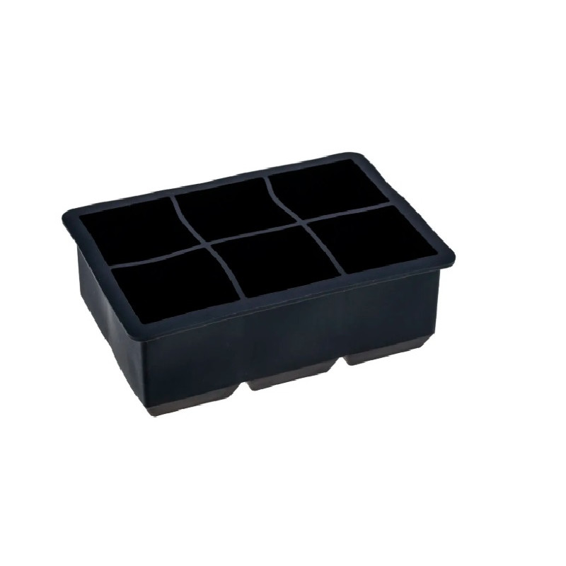 Forma de gelo 6 cubos silicone preto 22X12X5.5 cm - Loja Apolo Forma de gelo 6 cubos silicone preto 22X12X5.5 cm - Loja Apolo