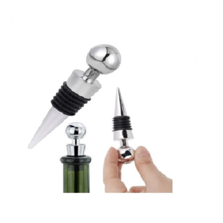 Tampa para garrafa de vinho aço silicone - Loja Apolo
