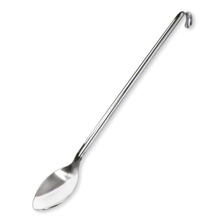 Colher para servir aço inox com gancho 50 cm - Loja Apolo