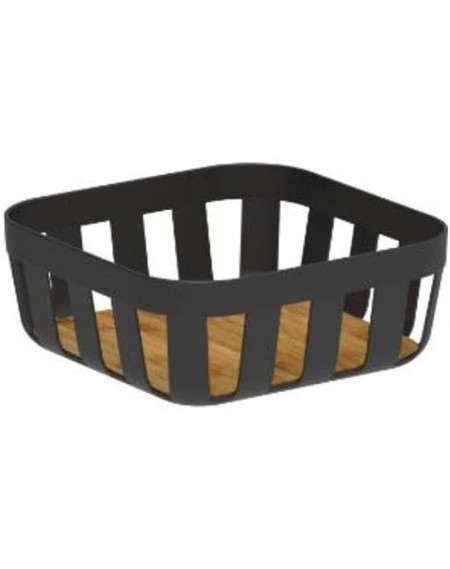 Cesto de pao lume preto com bambu  - Loja Apolo