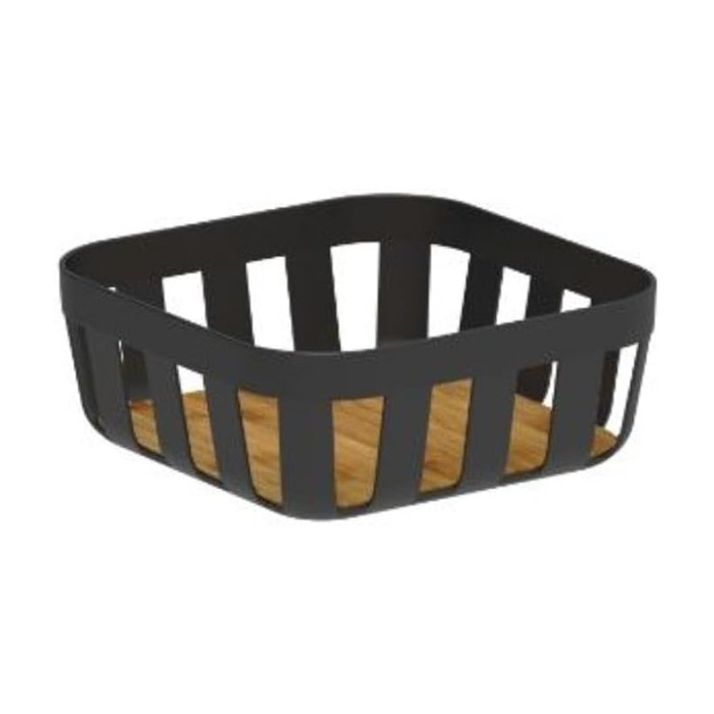 Cesto de pao lume preto com bambu  - Loja Apolo