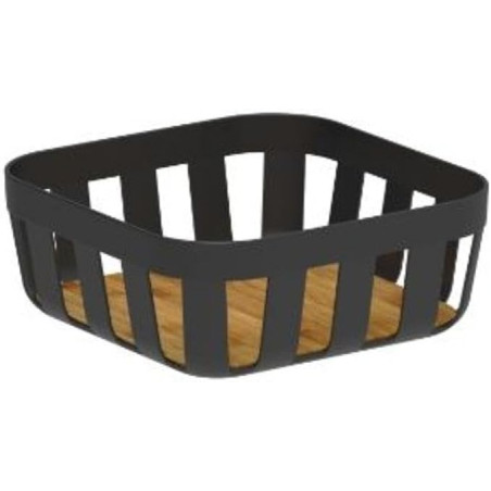Cesto de pao lume preto com bambu  - Loja Apolo