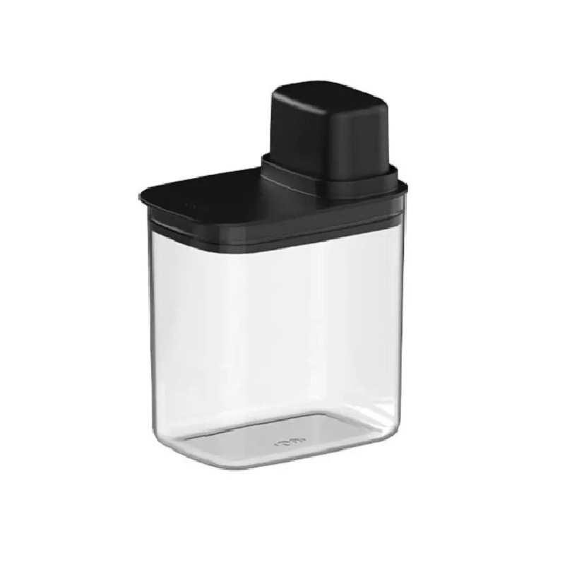 Pote hermetico com medidor acrilico drop preto 1.5 litros - Loja Apolo