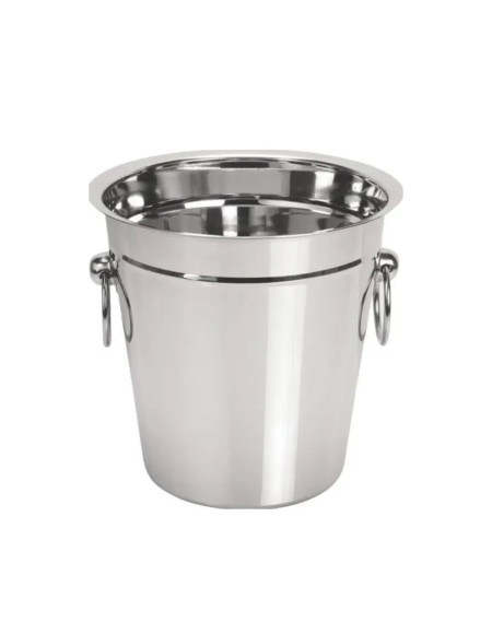Balde para champanhe aço inox com alças argolas Ø21 cm - Loja Apolo