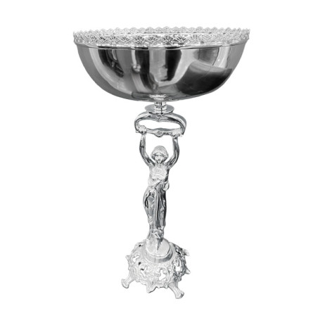 A Fruteira Deusa Hera c/ Bacia Prata Apolo 42cm é fabricada em Prata Apolo de altíssima qualidade. Alta durabilidade.