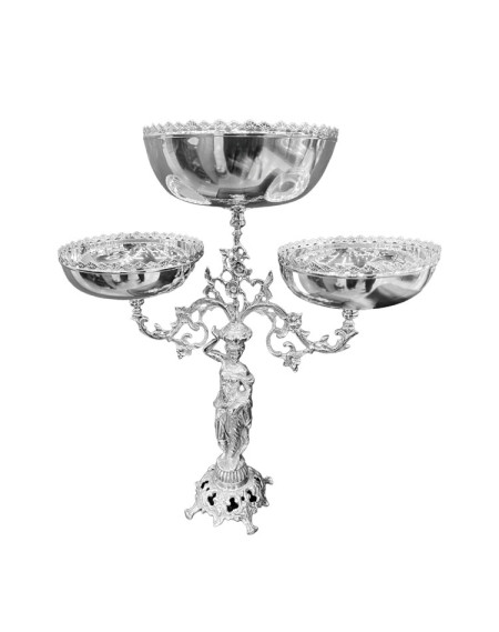 A Fruteira Deusa Afrodite Prata Apolo 56cm é fabricada em Prata Apolo de altíssima qualidade. Alta durabilidade.