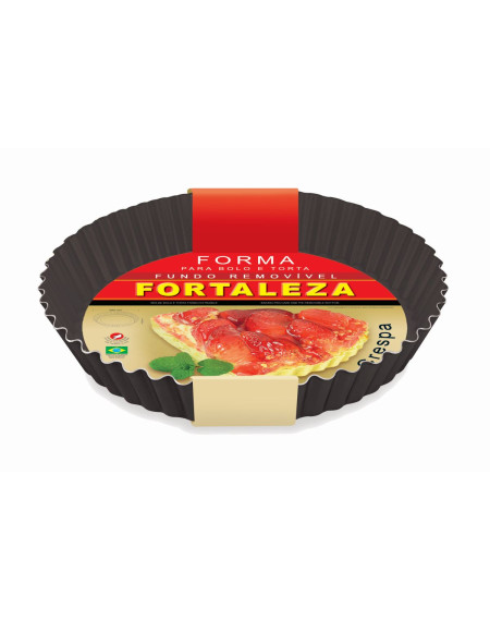 Forma para torta crespa fundo removível black 28 cm - Loja Apolo