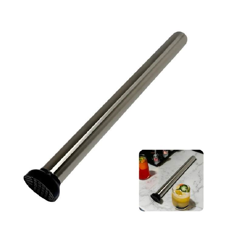 Socador caipirinha aco inox 30 cm - Loja Apolo