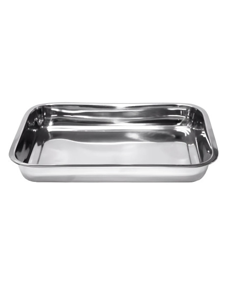 Assadeira retangular aço inox 32 X 27 X 4.3 altura - Loja Apolo