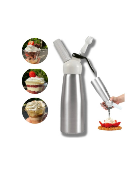 Garrafa para chantilly isi dessert whip inox 500 ml - Loja Apolo