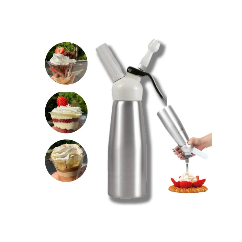 Garrafa para chantilly isi dessert whip inox 500 ml - Loja Apolo