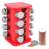 Porta condimento com base giratória 16 potes vermelho - Loja Apolo