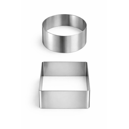 Jogo de aro cortador redondo e quadrado 8 cm - Loja Apolo