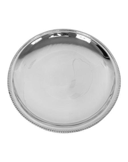 Bandeja dubai 40 cm é fabricada em prata apolo de altíssima qualidade. Alta durabilidade.
