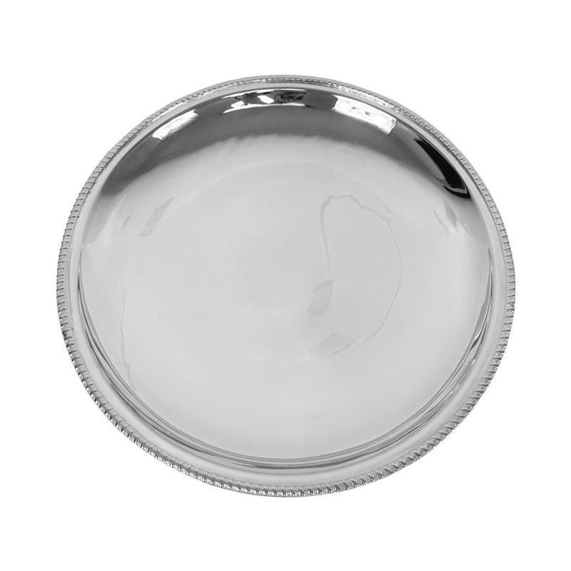 Bandeja dubai 40 cm é fabricada em prata apolo de altíssima qualidade. Alta durabilidade.