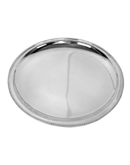 Bandeja dubai 49 cm é fabricada em prata apolo de altíssima qualidade. Alta durabilidade.