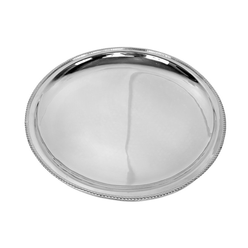 Bandeja dubai 49 cm é fabricada em prata apolo de altíssima qualidade. Alta durabilidade.