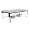 Rechaud chapa retangular grande com 2 queimadores 45X25X12cm - Loja Apolo