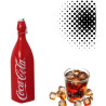 Garrafa de vidro coca cola vermelha hermetica 1litro - Loja Apolo