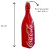 Garrafa de vidro coca cola vermelha hermetica 1litro - Loja Apolo