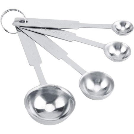 Colher medidora inox 4 pcs - Loja Apolo