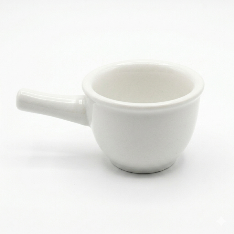 Mini panelinha porcelana com cabo - Loja Apolo