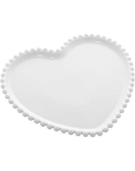 Prato de coração porcelana 23X23cm - Loja Apolo