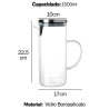 Jarra boro lisa 1.5 litros - Loja Apolo