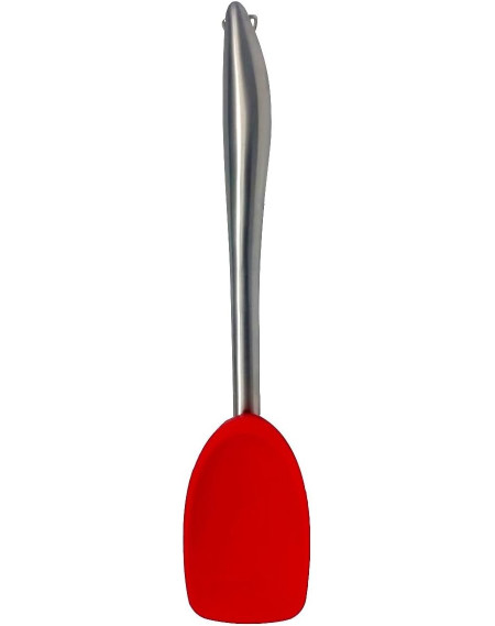 Espátula silicone gourmet cabo inox - Loja Apolo