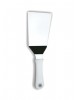 Espátula Curva 90mm Inox Cabo Branco Profissional 25x9cm