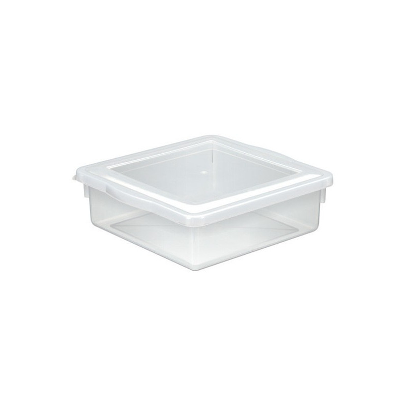 Caixa Organizadora Transparente Quadrada c/ Tampa 2,5L