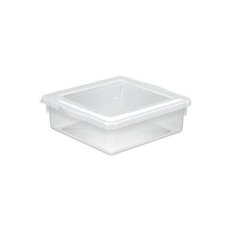 Caixa Organizadora Transparente Quadrada c/ Tampa 2,5L